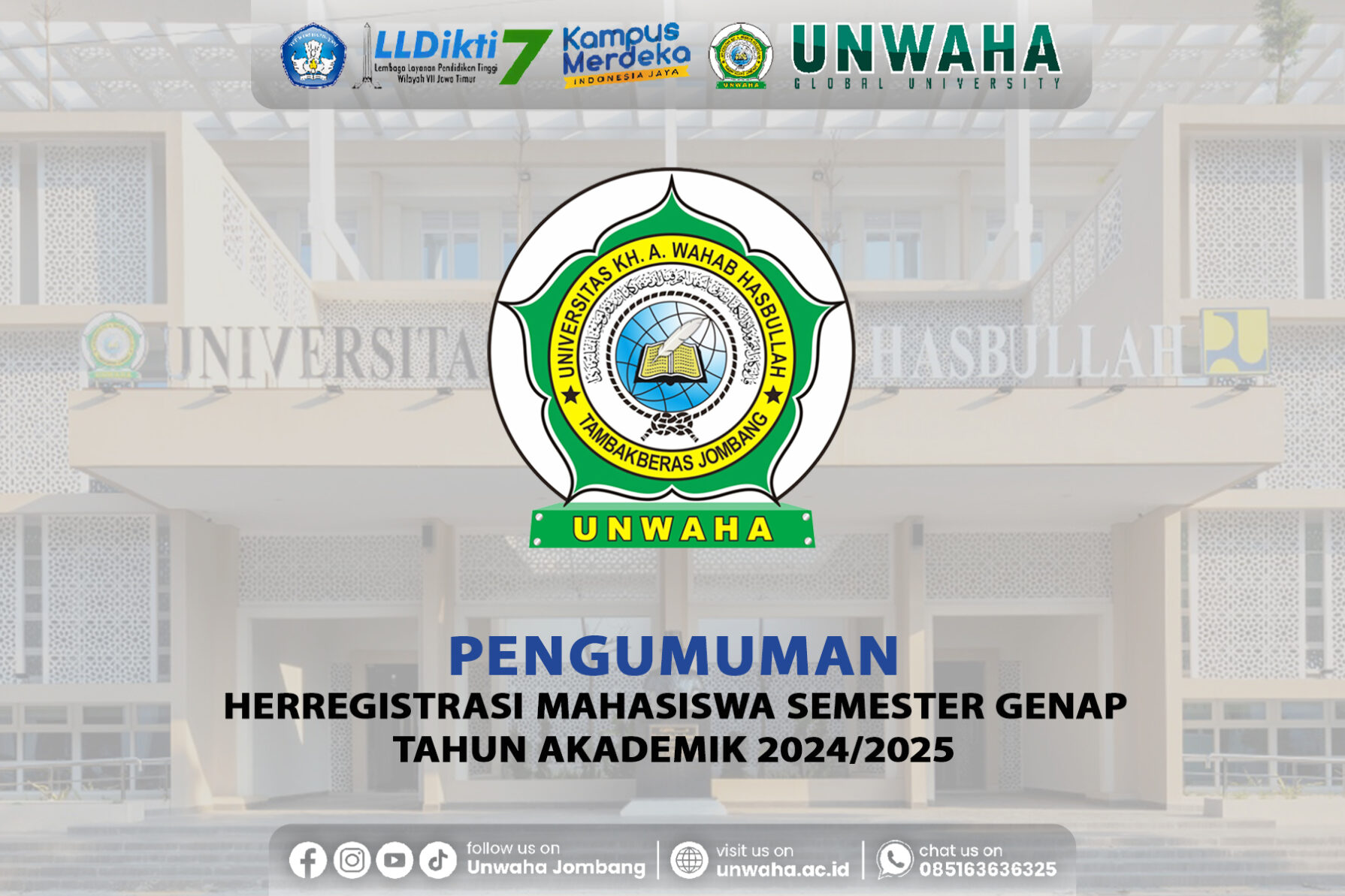 Pengumuman Herregistrasi Mahasiswa Semester Genap 2024/2025