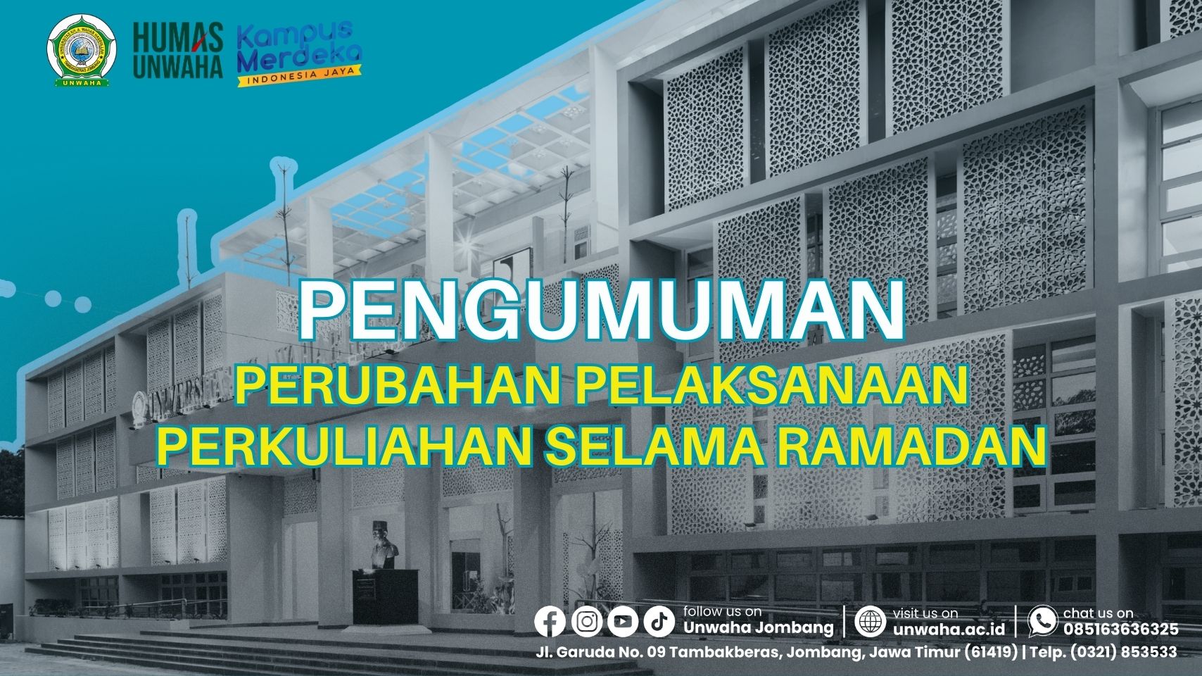 Perubahan Pelaksanaan Perkuliahan Selama Ramadan