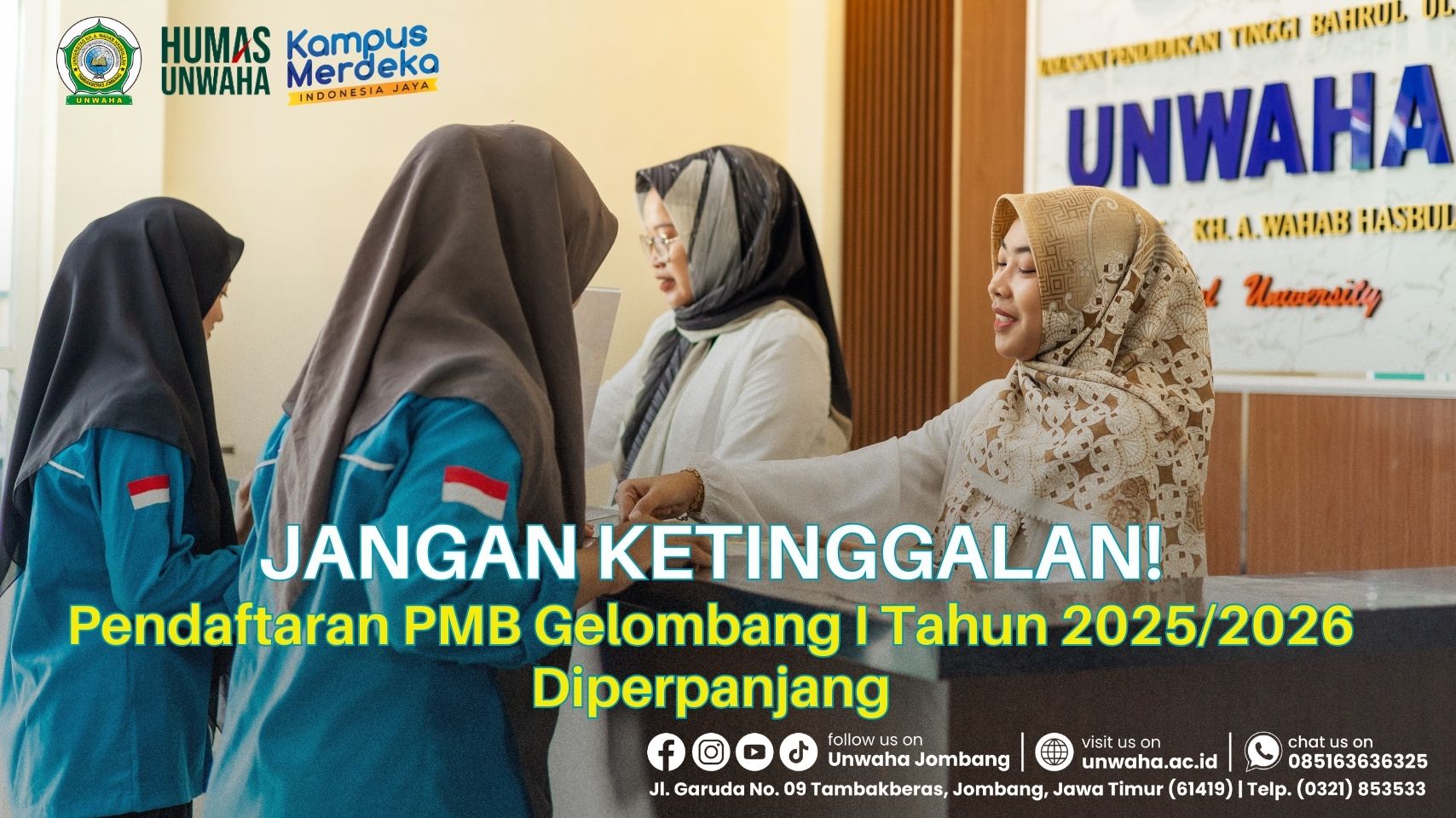 Jangan Ketinggalan! Pendaftaran PMB Gelombang I Tahun 2025/2026 Diperpanjang