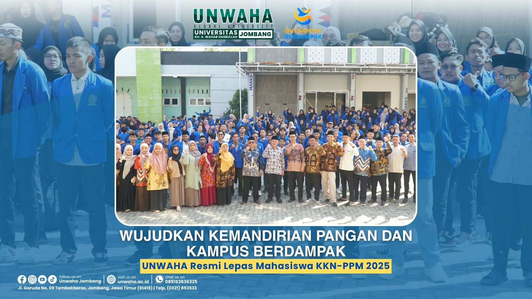 Wujudkan Kemandirian Pangan dan Kampus Berdampak, UNWAHA Resmi Lepas Mahasiswa KKN-PPM 2025